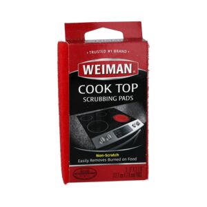 Weiman 3-Piece Non-Scratch Durable Cook Top Scrubbing Pad Red 12.7 x 7.9cm